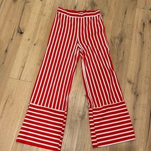 Red and white stripe pants